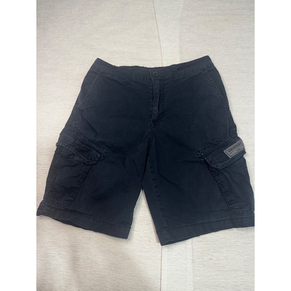 Unionbay Mens Cargo Shorts Black Size 30 Cotton Stretch Utility Outdoor Casual